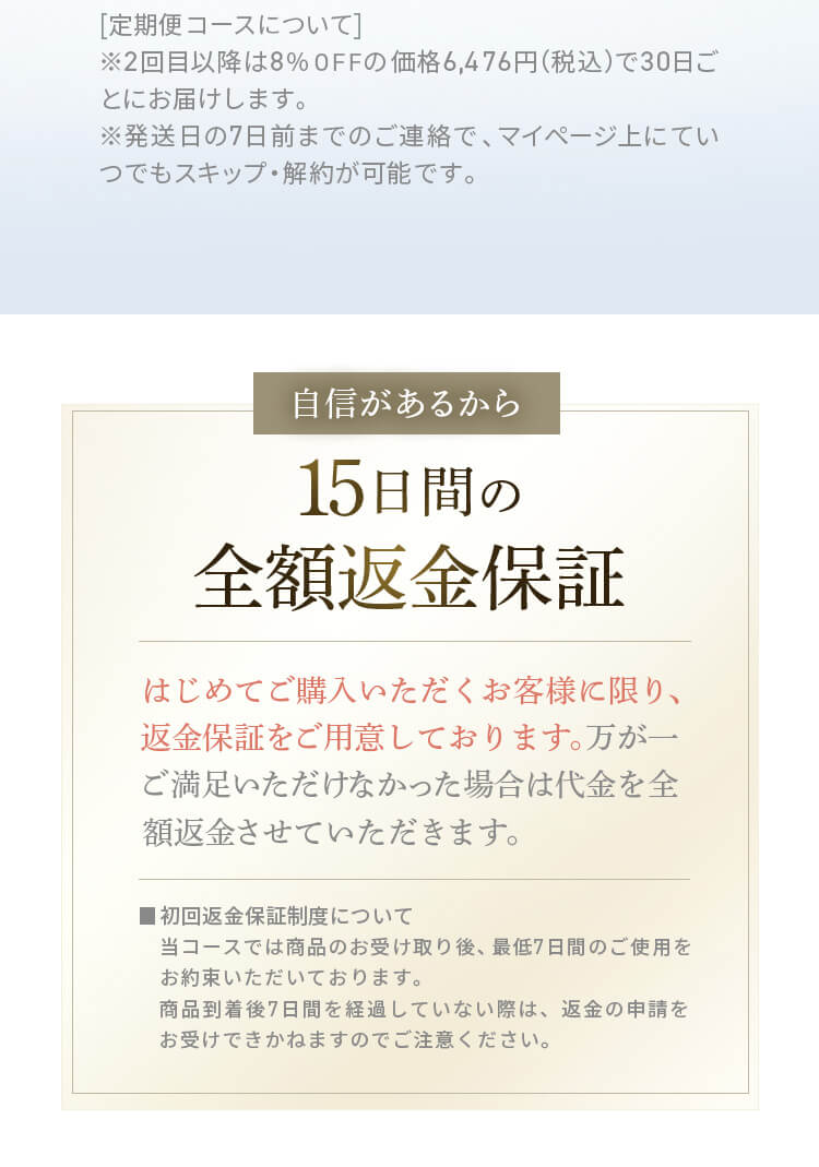全額返金保証